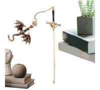 Fantasy Bookmark, 44g Iron Dragon Page Marker for Reading, Decorative Book Accessory for Teens and Adults, Collectible Metal Bookmark Gift for Book Lovers and Fantasy Fans