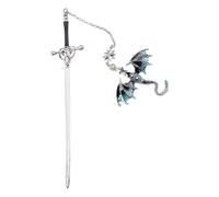 Fantasy Bookmark, 44g Iron Dragon Page Marker for Reading, Decorative Book Accessory for Teens and Adults, Collectible Metal Bookmark Gift for Book Lovers and Fantasy Fans