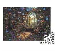 Fantasy Bookshelf Rompecabezas 1000 Piezas - Magical Garden Style -Regalo Hombre Mujer DIY Papel Adultos Decoración Familiar Ilustrados 70x50cm/1000pcs