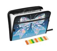 Fantasy Bow - Carpeta expandible de 13 bolsillos con etiquetas, organizador de documentos A4 con cremallera