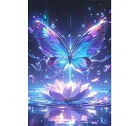 Fantasy Butterfly 120 Piece Jigsaw Puzzles for Adults, Colourful, Challenging & Brainteasing Adult Puzzles 120 Pieces Lotus, Fun jigsaws for The Whole Family 10x8 Inch
