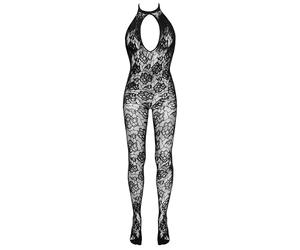 Fantasy By Cottelli Catsuit de manga larga para mujer Negro S-L