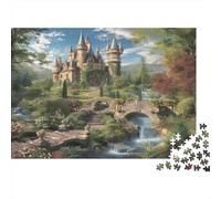 Fantasy Castle Garden 100% Recycled Cardboard Castle Forest View 1000 Piece Puzzle for Adults The Impossible Challenge 38x26cm/1000pcs