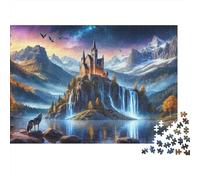 Fantasy Castle Landscape_1 Rompecabezas DIY 1000 Piezas Cartón Extra Grueso para Familias, Juego Divertido, Linda Decoración, Regalo De Cumple Todas Las Edades 52x38cm/1000pcs