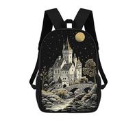 Fantasy Castle Under Moonlight Illustration Mochilas Mochilas Infantiles Mochila Escolar Mochila Escolar Infantil Impresa En 3D Mochilas De Viaje De Moda Para Niños De Primaria Y Secundaria 17inch