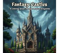 Fantasy Castles: A Coloring Quest Through Magical Kingdoms | An Fantasy Coloring Book: Unleash Your Creativity with 45+ Intricate Fantasy Castles to Color