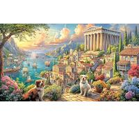 Fantasy-Clock-Tower-City 1000 Piezas Puzzle Educativo Papel Reciclado Juego Familiar Desafiante para Adultos 70x50/1000pcs