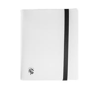 FANTASY CLUB - Álbum de Cartas Coleccionables Blanco para 360 Cartas (9 Bolsillos de Carga Lateral) con Banda Elástica | Trading Card Album Ligero para TCG y Cartas Estándar | Libre de Ácidos y PVC