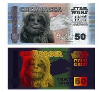 FANTASY CLUB | Billete Star Wars Trilogía Original Chewbacca | Merchandising Oficial | Edición Limitada con Holograma Dorado y Efectos UV