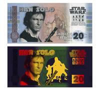 FANTASY CLUB | Billete Star Wars Trilogía Original Han Solo | Merchandising Oficial | Edición Limitada con Holograma Dorado y Efectos UV