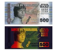FANTASY CLUB | Billete Star Wars Trilogía Original Luke Skywalker | Merchandising Oficial | Edición Limitada con Holograma Dorado y Efectos UV