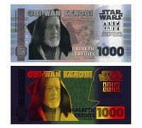FANTASY CLUB | Billete Star Wars Trilogía Original OBI WAN Kenobi | Merchandising Oficial | Edición Limitada con Holograma Dorado y Efectos UV