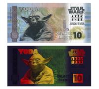 FANTASY CLUB | Billete Star Wars Trilogía Original Yoda | Merchandising Oficial | Edición Limitada con Holograma Dorado y Efectos UV