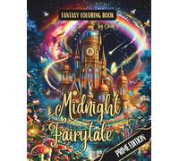 Fantasy Coloring Book Midnight Fairytale Prime Edition: 60 Magical Designs on Black Pages of Enchanted Creatures, Fantasy Houses & Storybook Kingdoms