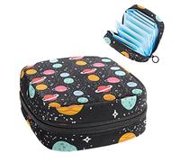 Fantasy Cosmos Planet Period Pouch portátil, bolsa de almacenamiento de tampones para servilletas sanitarias, Varios colores, 4.7x6.6x6.6 in/12x17x17 cm