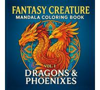 Fantasy Creature Mandala Coloring Book Vol. 1: Dragons & Phoenixes: Intricate Dragon and Phoenix Mandala Designs for Adults - Stress Relief, Relaxation & Mindful Coloring