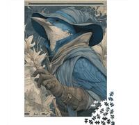 Fantasy Crow with Scroll Art Print Rompecabezas Imposible,desafío para Adultos Juego Educativo 1000 Piezas Obra De Arte De Juego De para Adultos Y Niños Mayores De 12 Años 38x26cm/1000pcs