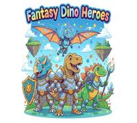 Fantasy Dino Heroes: Epic Coloring Book for Kids (Ages 5-8): Discover 49 Dino Heroes in Unique Fantasy Armors - A Magical Coloring Adventure for Young Creators