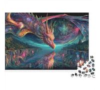 Fantasy Dragon Art 100% Recycled Cardboard Four Elements Dragons 1000 Piece Puzzle for Adults The Impossible Challenge 70x50cm/1000pcs