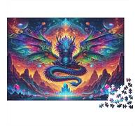 Fantasy Dragon Art Colourful Cute Baby Dragon 1000 Pcs Jigsaw Puzzles Adults Brain Development Classic Educational Games 52x38cm/1000pcs