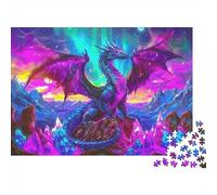 Fantasy Dragon Art Colourful Dark Cloud Dragon 1000 Pcs Jigsaws for Adults The Impossible Challenge Fun Present 38x26cm/1000pcs
