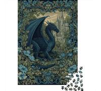 Fantasy Dragon Art Print-16 Puzzle Imposible,desafío for Adults Juego Educativo 1000 Piezas Obra De Arte De Juego De para Adultos Y Niños Mayores De 12 Años 70x50cm/1000pcs