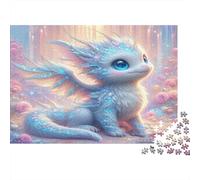 Fantasy Dragon Baby Colourful Swirling Dragon Art 1000 Pcs Jigsaw for Adults & Kids Unique Challenging Fun Activity 38x26cm/1000pcs