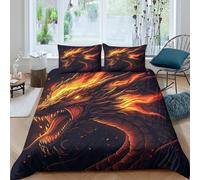 Fantasy-Dragon-Illustration Funda Edredon de poliéster Juego de 3 Piezas Diseño 3D con Cremallera fantasía-Dragon-ilustración Funda de Edredón Incluye Funda de Almohada for Adultos King（220x240cm）