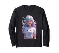 Fantasy Dragon Warrior Girl Unisex Diseño para Hombres Mujeres tee Manga Larga