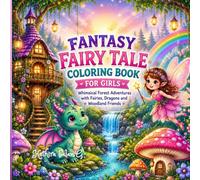 Fantasy Fairy Tale Coloring Book for Girls: Whimsical Forest Adventures with Fairies, Dragons and Woodland Friends