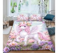 Fantasy Fairy Tale Funda de Edredón Microfibra Suave 3 Piezas Estampado 3D Fantasía Fairy Tale Funda Edredon con Fundas de Almohada Antialérgica Lavables for jóvenes Double（200x200cm）