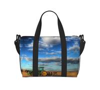 Fantasy Farm - Bolsa de lona con estampado de tractor portátil, adecuada para fitness, viajes, etc.