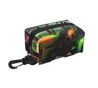 Fantasy Farm - Dispensador de bolsas para excrementos de perro con diseño de tractor y mosquetón