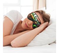 Fantasy Farm - Máscara de ojos suave con estampado de tractor para dormir para mujeres y hombres, para dormir y viajar