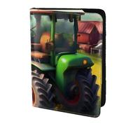 Fantasy Farm - Soporte para pasaporte con impresión de tractor de granja, artículos esenciales de viaje, cartera antirrobo para tarjetas y pasaportes, tamaño para adaptarse a todos los pasaportes