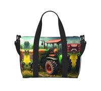 Fantasy Farm Tractor - Bolsas de viaje duraderas para mujer, bolsas de viaje duraderas, bolsas de gimnasio para viajes nocturnos, color negro, talla única