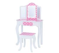 Teamson Kids Juego De Tocador Rosa con Espejo Y Luces Tocador Madera TD-11670FL