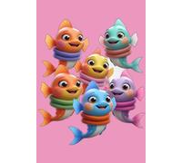 Fantasy Fish Friends | Cute Lined Notebook for Kids: Whimsical Cartoon Fish Characters | Fun Writing Journal
