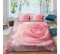 Fantasy Floral Funda Edredon Juego de Ropa de Cama de 3 Piezas Impresión 3D Cierre de Fantasía Floral diseño Funda de Edredón Funda de Almohada a Juego Suave for Ancianos Super King（260x220cm）