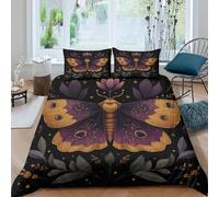 Fantasy Floral Funda Edredon Juego de Ropa de Cama de 3 Piezas Impresión 3D Cierre de Fantasía Floral Funda de Edredón Funda de Almohada a Juego Suave Lavables for Adolescentes Super King（260x220cm）