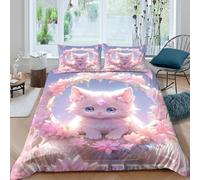 Fantasy Floral Funda Edredon Microfibra Juego de Ropa de Cama de 3 Piezas Impresión 3D Cierre de fantasía Floral diseño Funda de Edredón Funda de Almohada a Juego for Adultos Super King（260x220cm）