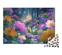 Fantasy Flower Garden 100% Recycled Cardboard Magic Flower Forest 1000Pc Jigsaw for Adults & Kids Unique Beautifully Illustrated 70x50cm/1000pcs