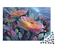 Fantasy Flower Garden Colourful Cool Water Flower 1000 Pcs Jigsaw for Adults & Kids Unique Challenging Fun Activity 52x38cm/1000pcs