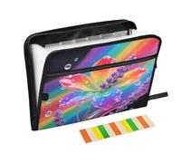 Fantasy Flower Rainbow - Carpeta expandible con cremallera, 13 bolsillos, organizador de documentos para el trabajo y el hogar