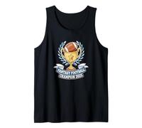 Fantasy Football Champion 2025 Funny Mujer Hombre Camiseta sin Mangas