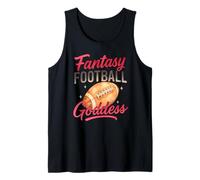 Fantasy Football Goddess Pink Script Watercolor Camiseta sin Mangas