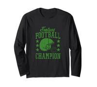 Fantasy Football League Champion- American Draft, EE.UU. Deportes Manga Larga