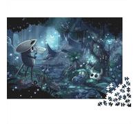Fantasy Forest Scene-Dark Whimsical Art Style 1000 Pieces Adult Puzzle Alien Creatures in Dark Cave for Adults & Kids Age 12 Years + Gift 70x50cm/1000pcs