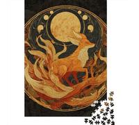 Fantasy Fox Art Print -1 Rompecabezas Imposible,desafío for Adults Juego Educativo 1000 Piezas Obra De Arte De Juego De para Adultos Y Niños 52x38cm/1000pcs