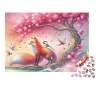 Fantasy Fox Art Print Puzzles Imposible,desafío para Adultos Entretenimiento Creativo 1000 Piezas Obra De Arte De Juego De para Adultos, Regalos A Partir De 14 Años 70x50cm/1000pcs